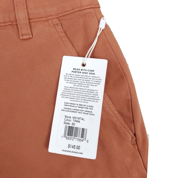 NWT Hudson $145 Mens 30 Terracotta Chino Short Twill Shorts - Picture 5 of 6